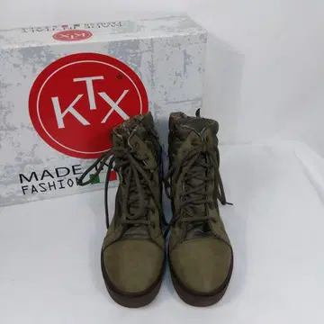 ( 23.0cm ) KTX 이탈리아제 MAKO 카키 하이컷 부츠