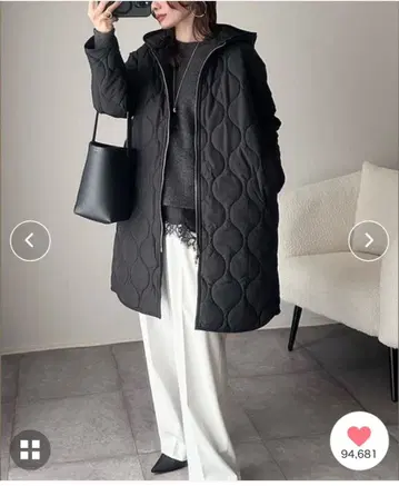 엠마 테일러 퀼팅 롱 코트