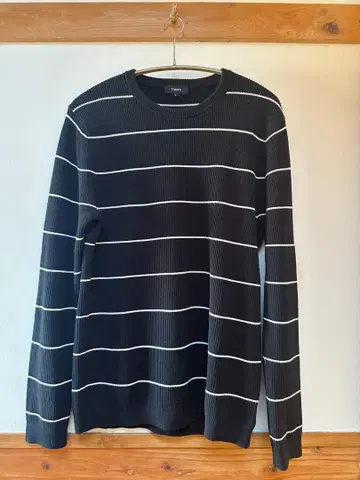 Theory 네이비 파랑 화이트 스트라이프 스웨터 니트