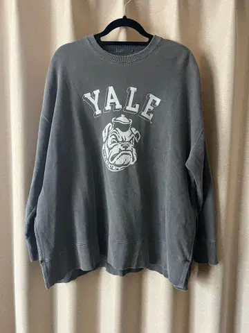 Yale 오버 사이즈 맨투맨 그레이
