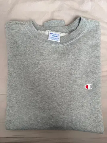 Champion 그레이 크루넥 스웨트 셔츠