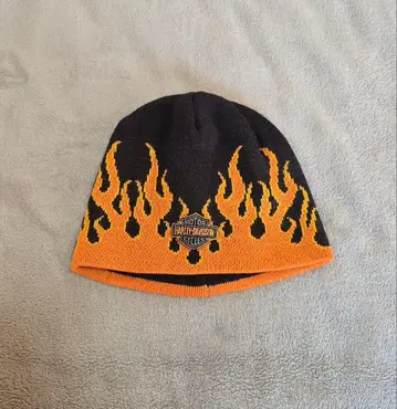 Harley-Davidson 불꽃 무늬 니트 모자