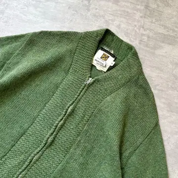 60s~ 빈티지 MR.S TALON 지퍼 가디건 그린