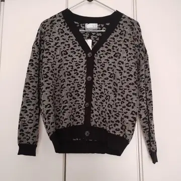 택 포함 새상품 FENNEL 레오파드 무늬 카디건 야마다야