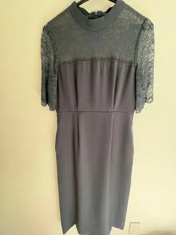 레이스 반팔 포멀 드레스