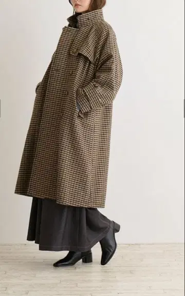 [ 로이스크레용 ] 체크 밀리터리 코트