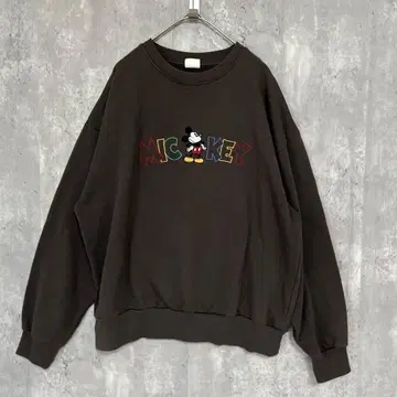 My Little Wonder 자수 백 프린트 미키 트레이닝복