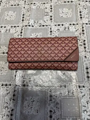 BALLY 기하학 패턴 핑크 장지갑