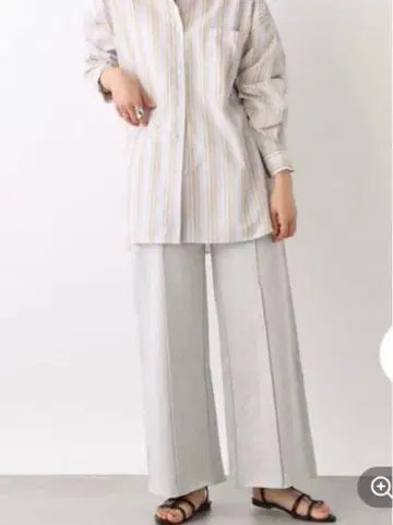 렙심 LEPSIM 새상품급 맨투맨 스트레이트 팬츠 그레이