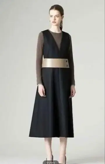 처분 가격 ADORE 롱 원피스 벨트 포함 오버롤 스커트