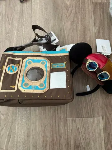 [ 미사용 ] 디즈니씨 23주년 숄더백 머리띠 해저 2만리