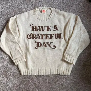 HAVE A GRATEFUL DAY 니트 스웨터 L