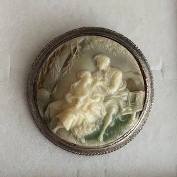 빈티지 카메오 브로치 펜던트