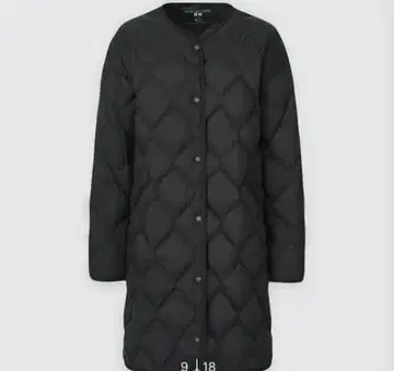 유니클로 울트라 라이트 다운 릴랙스 퀼팅 코트 블랙 미사용