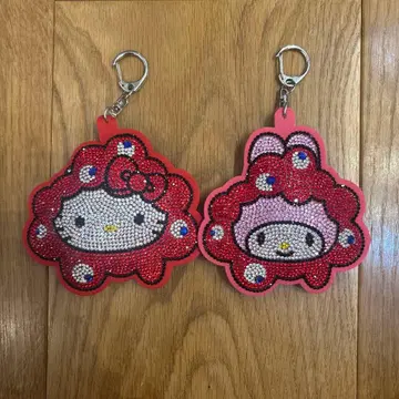 오사카 간사이 만박 먀쿠먀쿠 헬로키티 마이멜로디 키링 세트