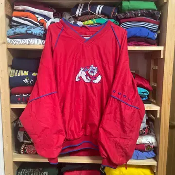 [빅 루즈] 구제 의류 자수 genuine stuff 나일론 자켓 V