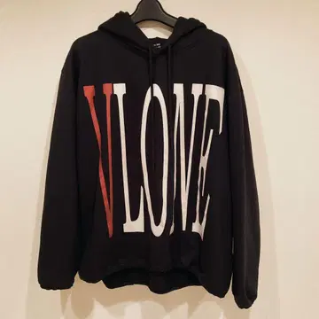 [ 새상품급 정품 ] VLONE 비론 A$AP 후드티 XL 블랙 레드