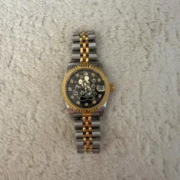 미키마우스 손목시계 쿼츠 블랙