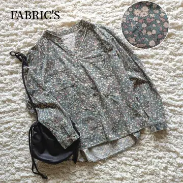 새상품급 [ FABRIC'S ] 패브릭스 코듀로이 노카라 작은 꽃 일본제