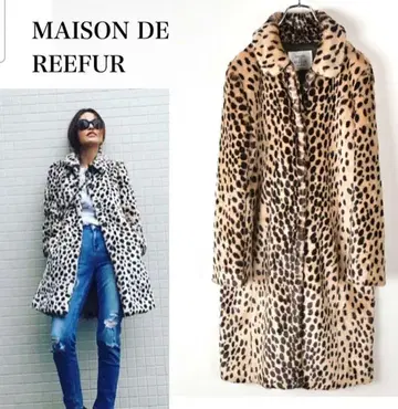 MAISON DEREEFUR 새상품급 레오파드 달마시안 패턴 애니멀 코트