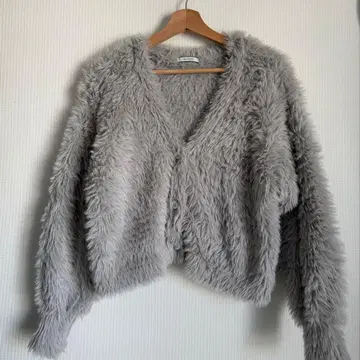 BAYFLOW 샤기 숏 니트 가디건