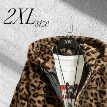 [ 라스트 2점 ] 2XL 레오파드 표범 무늬 자켓 남성용 빅 사이즈