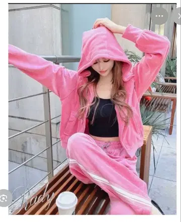 Rady 핑크 후드 부착 셋업