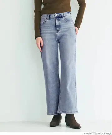 coca 속기모 데님 와이드 팬츠 라이트 블루 L