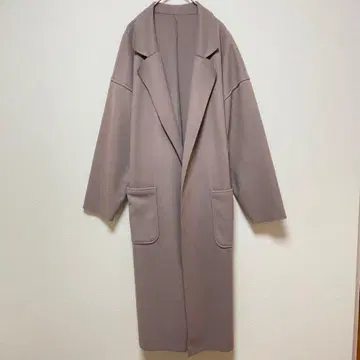 INGNI BIG 실루엣 코트 M 모카 리본 허리 마크 롱 기장