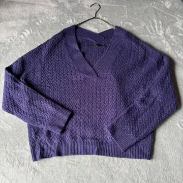 [ 인기 컬러 ] KBF+ V넥 니트 퍼플 (M)