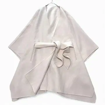 컨디션 최상 ICB 울 리버 판초 캐시미어 울 벨트 코트 토프