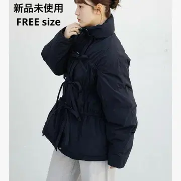 새상품 프론트 리본 패딩 자켓 여성용 아우터 KBF 블랙