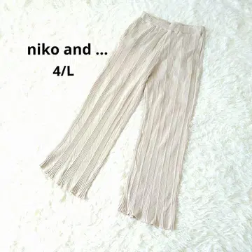 niko and - 와이드 팬츠 4/L 허리밴딩 끈 있음 넉넉하게