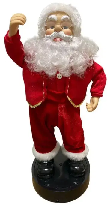 움직이는 산타 인형 약 45cm 빨간색