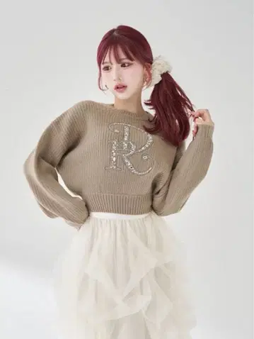 Darich 비쥬 볼륨 리브 니트탑