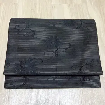 기모노 오비 4 블랙 꽃 상복?