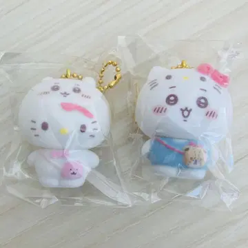 치이카와 산리오 키티 플로키 마스코트 참 2개 세트