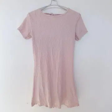 해외 구제 의류 [ M ] PACIFIKA 반팔 니트 원피스 핑크