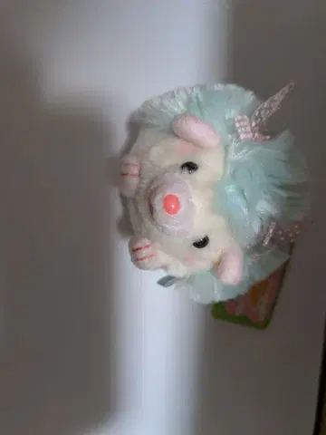 고슴도치형 봉제 인형 화이트와 스카이블루