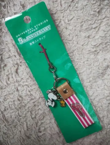 유니버셜 스튜디오 재팬 9주년 기념 한정판 스누피 핸드폰 스트랩