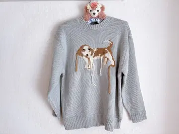 [ merry jenny ] vintage like dog 니트