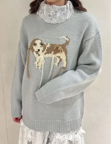 [ merry jenny ] vintage like dog 니트