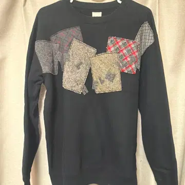 칼 헬무트 트레이닝복 맨투맨 블랙 남성용 M 패치워크 럭셔리 레어