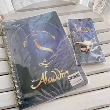 [ 미개봉 새상품 ] 극단 알라딘 더블 링 노트/핑 브로치 세트