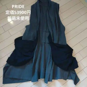 PRIDE 슬리브리스 튜닉 그레이와 블랙의 콤비네이션