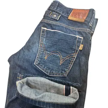 EDWIN 505 NEW VINTAGE 셀비지 신치 벨트 Y2K