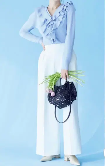 CELFORD 센터턱 와이드 팬츠