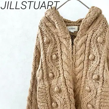 JILLSTUART 가디건 집업 후드 부착 포켓 부착 두꺼운 원단