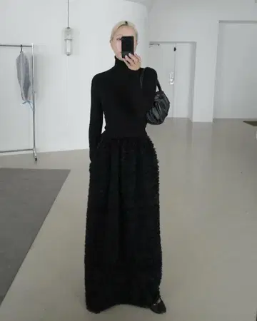 CLANE FRILL GATHER DOME SKIRT