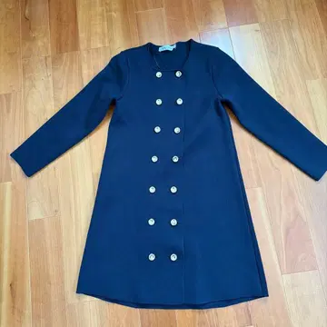 ZARA 네이비 긴팔 무릎 기장 원피스 S